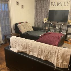 3 Piece Black Sofa Set 