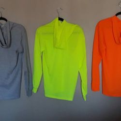 Long sleeve hoodie t shirt for work/ camisas con gorro para trabajo