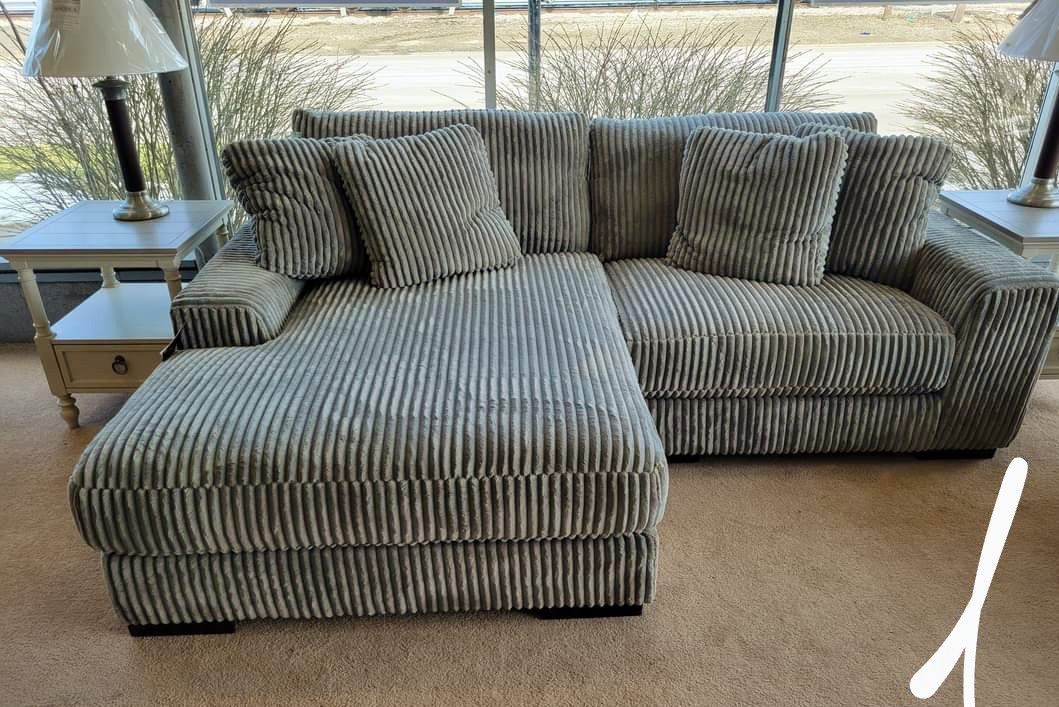 Gray 2 Piece Sofa Chaise