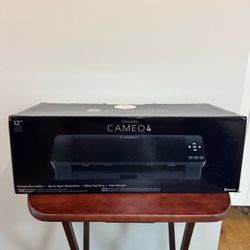 Silhouette Cameo 4 12ā Vinyl Cutting Machine Midnight Black w/ Box & Accessories