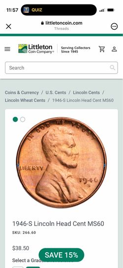 Old wheat pennies