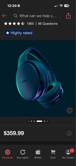Bose noise cancellation headphones . New