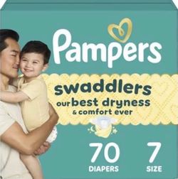 70 Diapers Swadlers (Size 7)