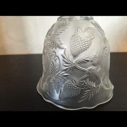 Vintages Fenton Embossed Strawberry Bell  6 sided handle