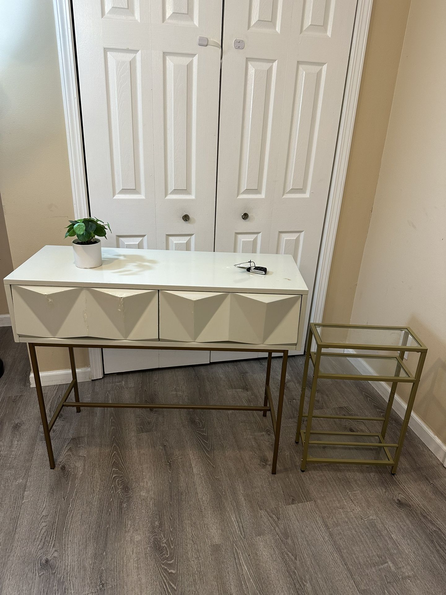 West Elm Sculpted Geo Console table