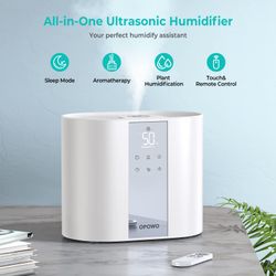 🌟 Brand New-Ultrasonic Humidifier with Remote & Aromatherapy