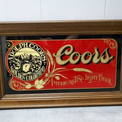 Coors Framed 3 X 2 FT Bar Sign