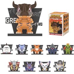 POP MART Digimon Adventure Fridge Magnet Series Blind Box Figures, Random Design Action Figures Collectible Toys