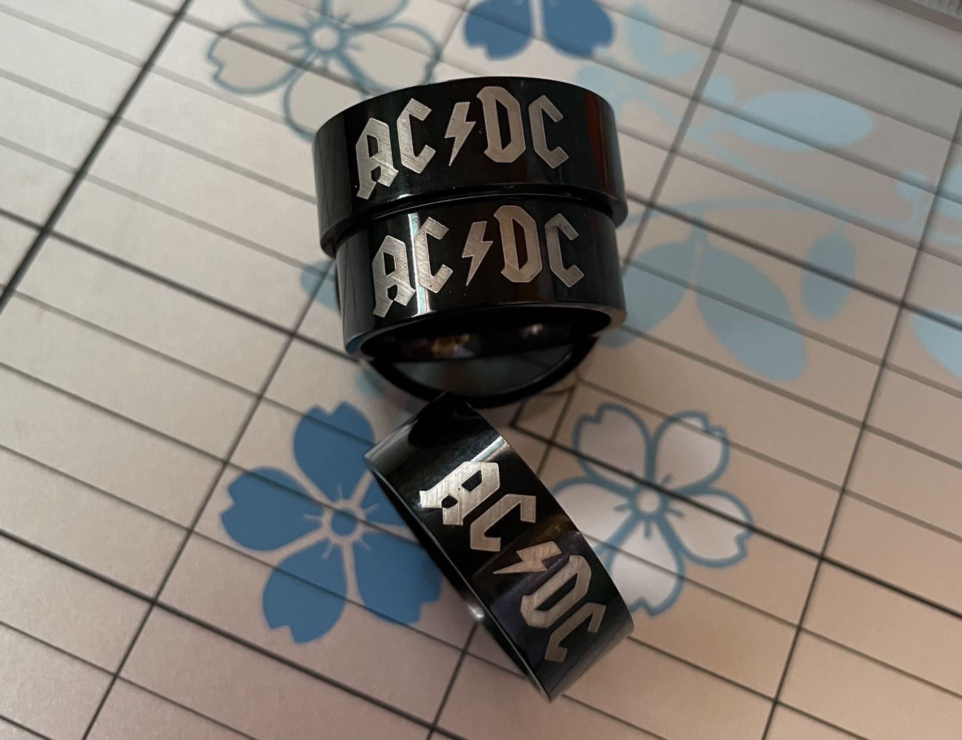 AC/DC Stainless Steel Rings