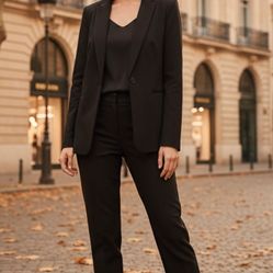 MAGASCHONI Women's Single-breasted Black Blazer Jacket *MULTIPLE SIZES* *NWT*