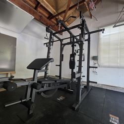 Smith Machine 2001 | Multi-Use Adj Bench | Gym Equipment | Fitness | Squat Rack | Excercise |🔴WEIGHTS AND BARBELL SOLD SEPARATELY 🔴 FREE DELIVERY 🚚