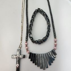 Cross,necklace ,and Bracelet