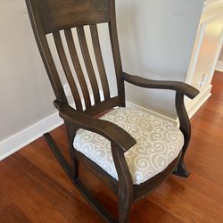 Refurbished Wooden Rocking Chair