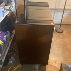 Wood And Glass TV Entertainment Center 