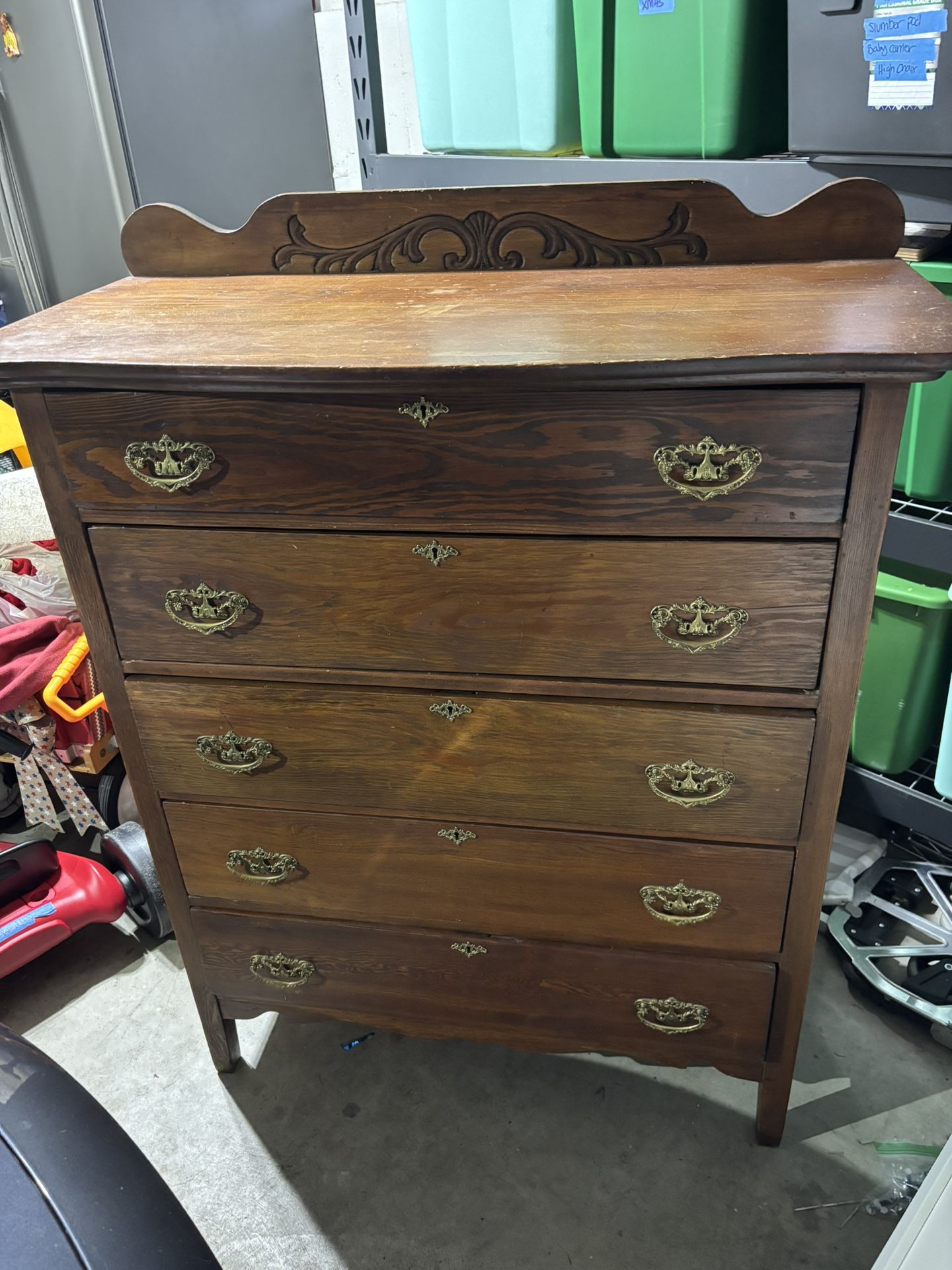 Antique Tall Boy Dresser
