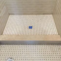 Marble mosaic basketweave