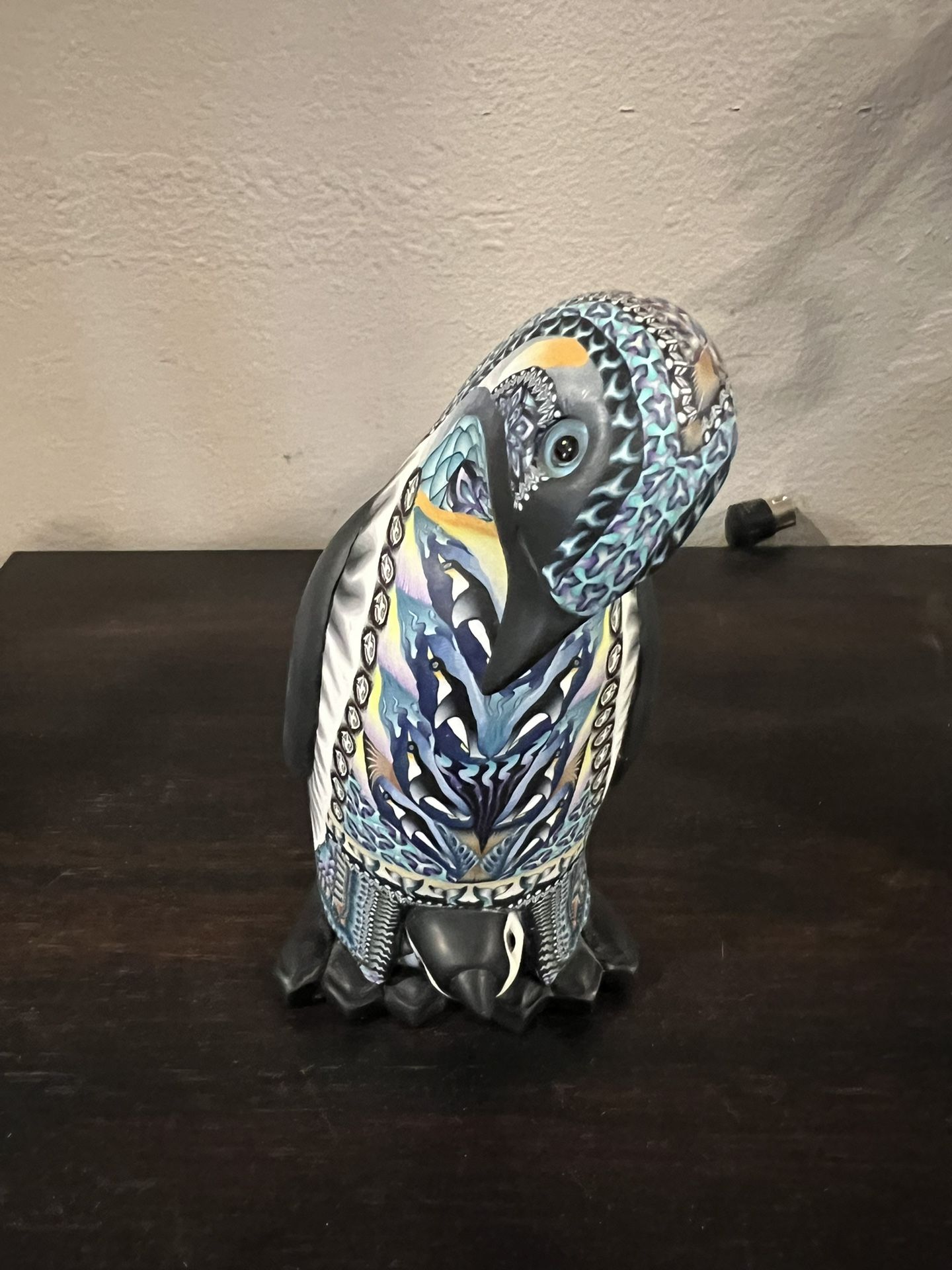 Jon Anderson Polymer Clay Mother Penguin Sculpture