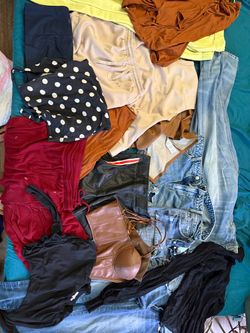 Women's used but totally wearable or ready to be upcycled Clothing Bundle — maybe like 10-15lb