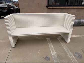 Wooden bench white