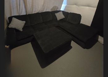 Dark blue couch