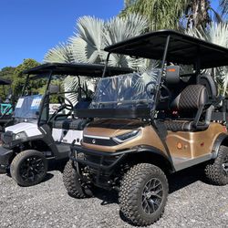 Brand New Gold 2024 Lithium Battery Golf Cart 