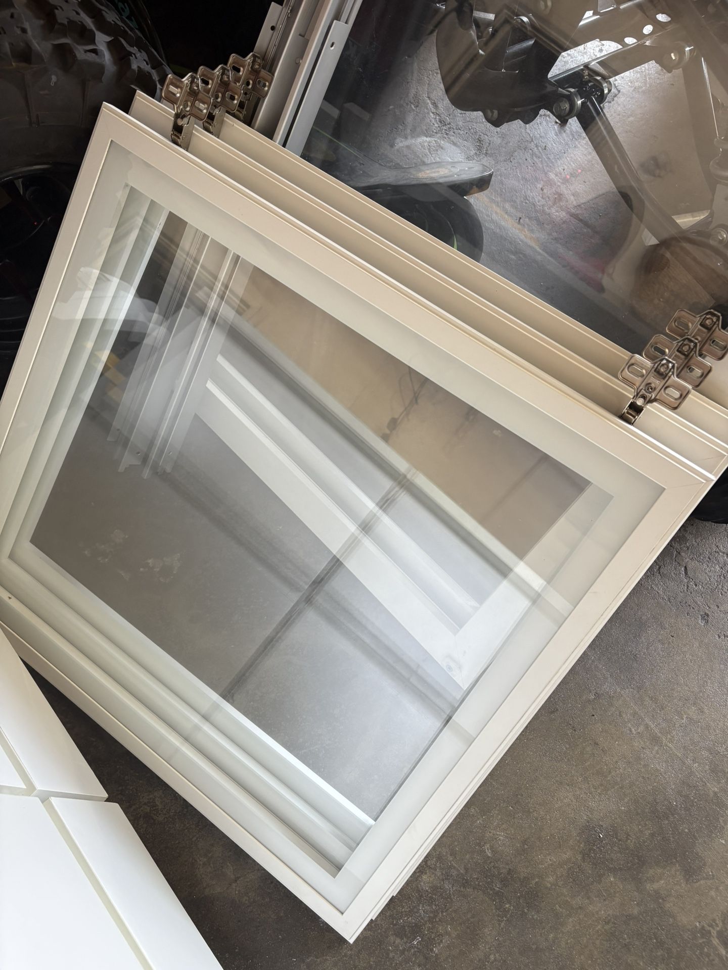 IKEA White Glass Entertainment Doors