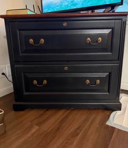 Night Stands Real Wood Black and Wood