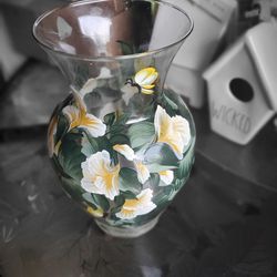 Hand Painted Vase 11" height $8