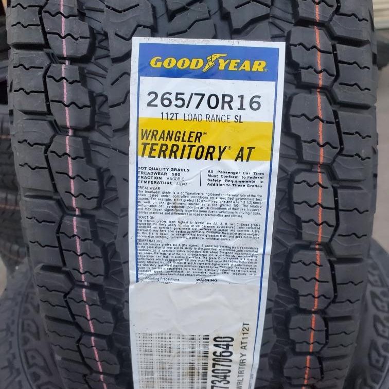 SPECIAL4 NEW TIRES GOODYEAR WRANGLER TERRITORY AT 265/70/16 for Sale in Los  Angeles, CA - OfferUp