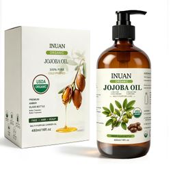 New INUAN Organic Jojoba Oil 16 oz – USDA Organic, Skin & Hair Care