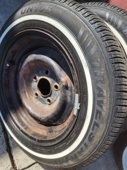 14 Inch Rims Off My Impala 175-75x14 Travelstar Tires