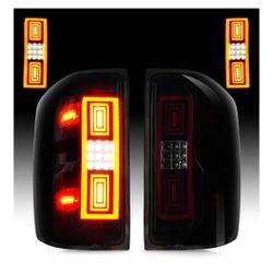 Ensamble de luces traseras LED Cenfeild para 2014-2018 Chevy Silverado 1 HD 3500 HD, 2015-2018 GMC Sierra 3500 HD con camioneta de doble rueda