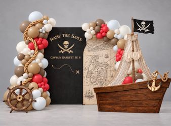 Wooden ship and Flag