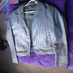 Leather Jacket - Gray - Price Dropped