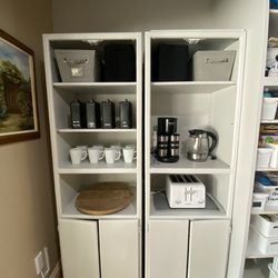 Set Of 2 Shelving Cabinets