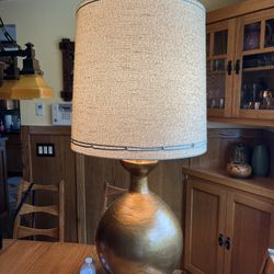 Huge Mid Century Marbro Table Lamp With Original Shade