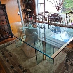 Glass Dining Room Table With Dolphin base