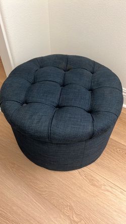 Round Tufted Ottoman Footstool