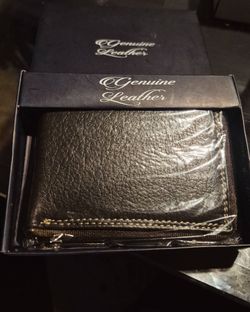 Genuine Leather Zip-Around Wallet