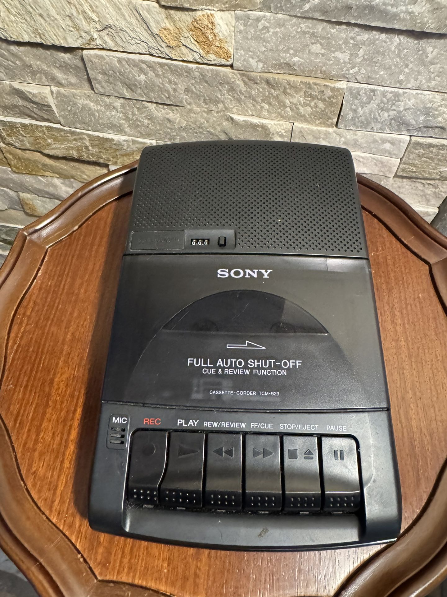 Sony Cassette Recorder Vintage TCM-929 w/Retractable Handle Tested EUC