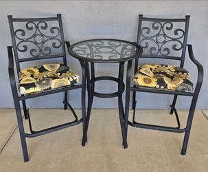 Outdoor bistro table and chairs