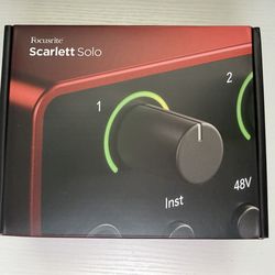 Focusrite Scarlett Solo 4th Generation Interface!!