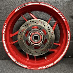 2016-2019 DUCATI 959 PANIGALE OEM REAR WHEEL RED RIM TIRE ROTOR BACK TIRE