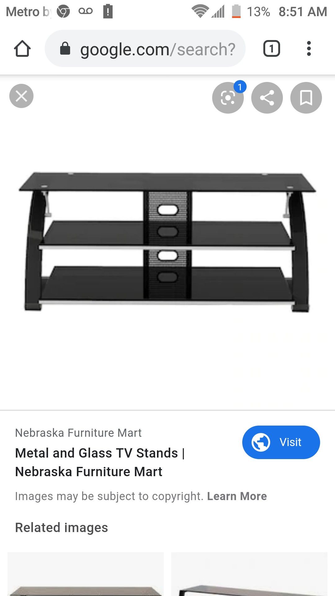 Black tv stand table