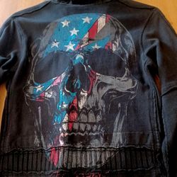 Affliction American Skull Jacket Women's Medium 