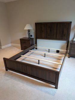 Walnut Bed Frame - Queen