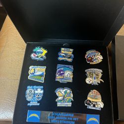 CHARGERS 2025 SEASON PIN SET SOFI STADIUM