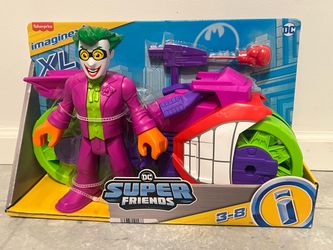 Imaginext DC Super Friends The Joker XL Figure and Laff Cycle Vehicle Playset Batman