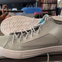 Converse Chuck Taylor All Star Ultra OX ASH Grey Leather Mid Top Shoes Sneakers