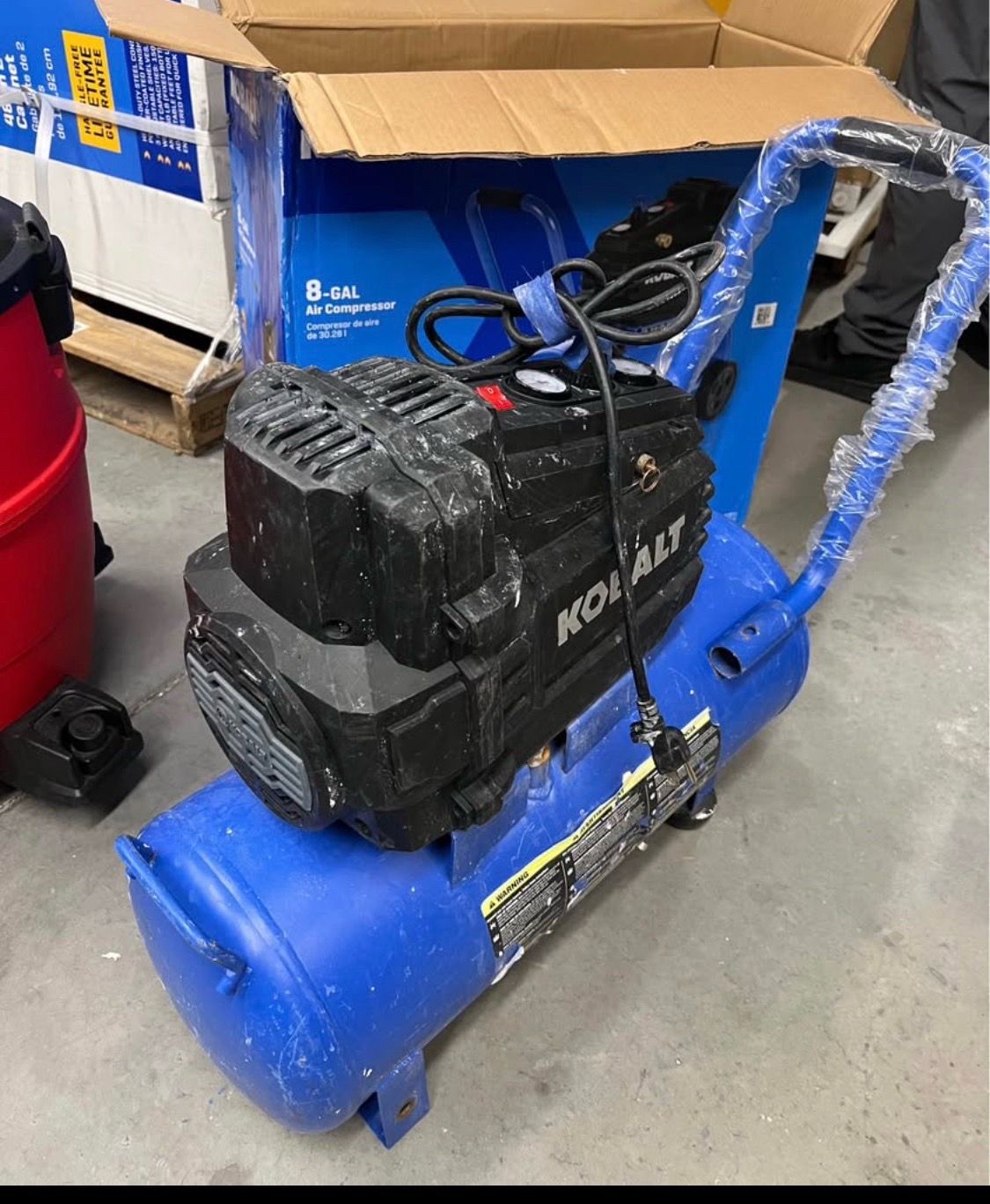Kobalt 8 Gallon Portable Electric 150 PSI Horizontal Air Compressor